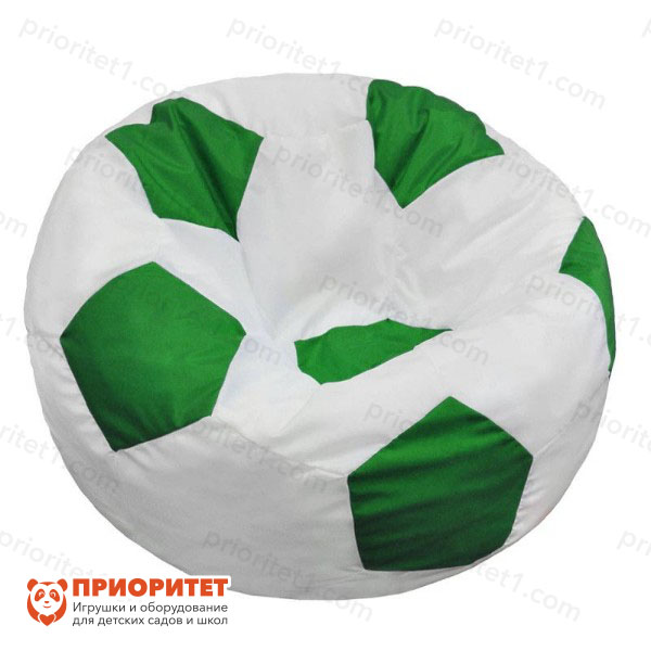 Кресло-мешок «Мяч» (полиэстер, бело-зеленый)