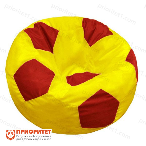Кресло-мешок «Мяч» (полиэстер, желто-красный)
