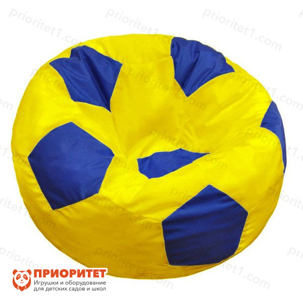 Кресло-мешок «Мяч» (полиэстер, желто-синий)