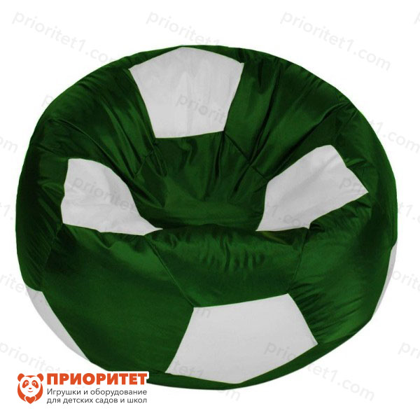 Кресло-мешок «Мяч» (полиэстер, зелено-белый)