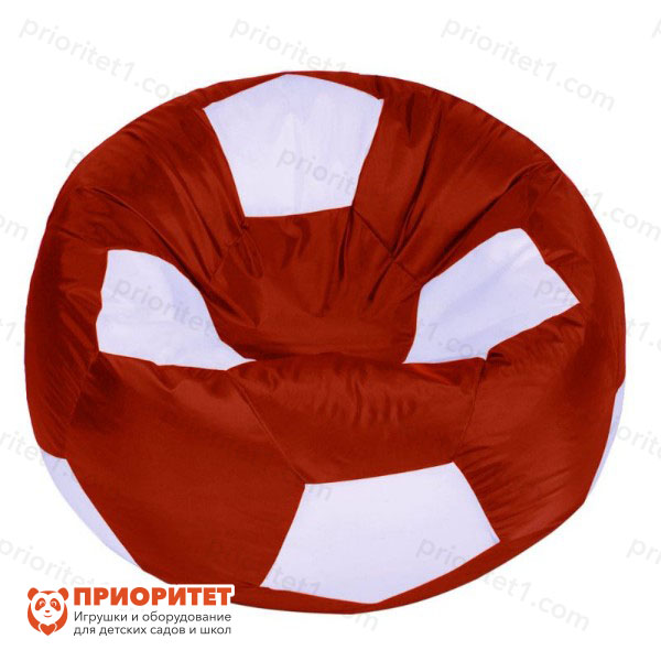 Кресло-мешок «Мяч» (полиэстер, красно-белый)