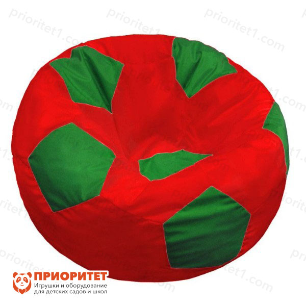 Кресло-мешок «Мяч» (полиэстер, красно-зеленый)