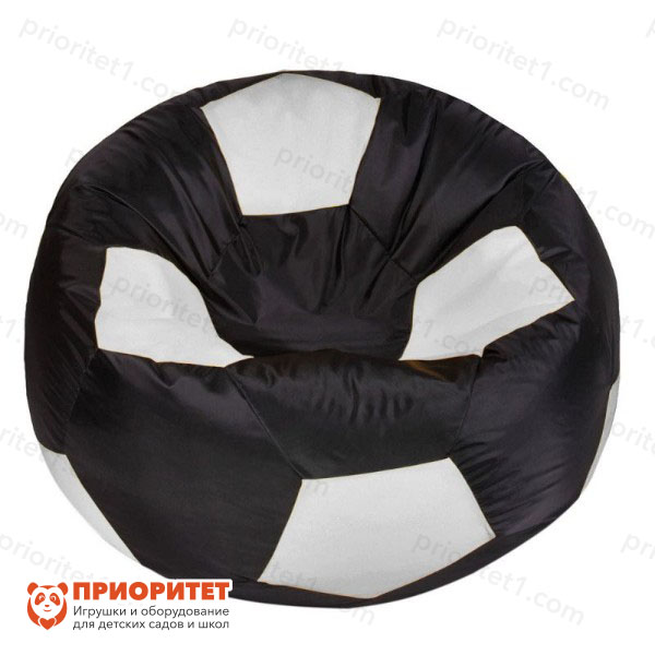 Кресло-мешок «Мяч» (полиэстер, черно-белый)